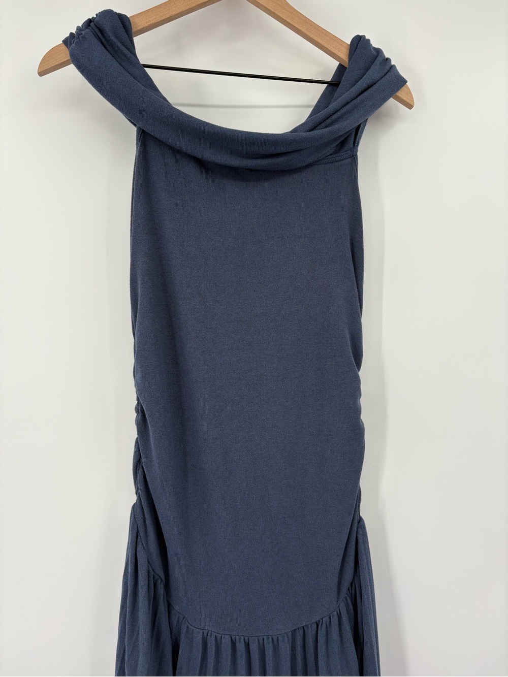 Lioness Field of Dreams Off-Shoulder Ruched Maxi Dress Navy Blue Size L - Picture 10 of 14
